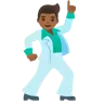 Man Dancing: Medium-Dark Skin Tone Emoji 🕺🏾 image - Google Noto Color style