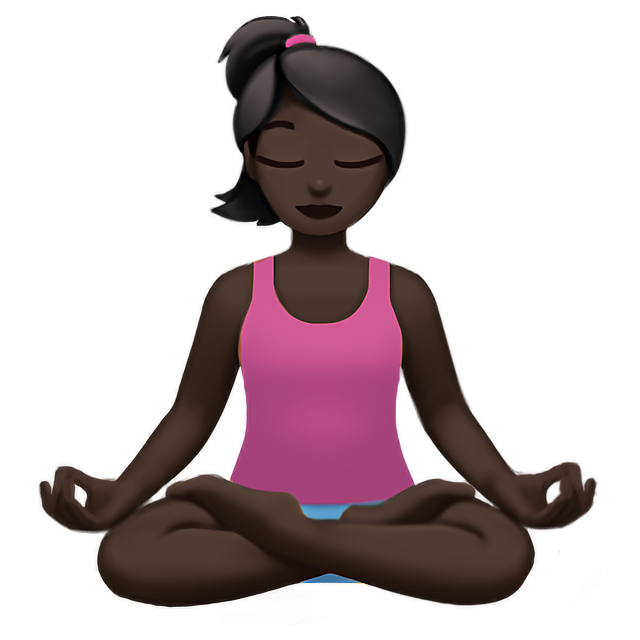 Woman In Lotus Position: Dark Skin Tone