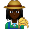 Woman Farmer: Dark Skin Tone Emoji 👩🏿‍🌾 image - Emojidex style