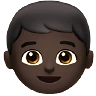 Boy: Dark Skin Tone Emoji 👦🏿 image - Apple style