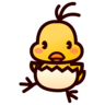 Emoji Pulcino cova 🐣 image - Emojidex style