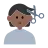Person Getting Haircut: Medium-Dark Skin Tone