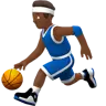 Man Bouncing Ball: Medium-Dark Skin Tone Emoji ⛹🏾‍♂️ image - Apple style