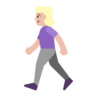 Woman Walking: Medium-Light Skin Tone Emoji 🚶🏼‍♀️ image - Microsoft Classic 2D style