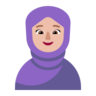 Woman With Headscarf: Medium-Light Skin Tone Emoji 🧕🏼 image - Microsoft Classic 2D style