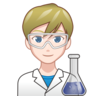 Man Scientist: Light Skin Tone Emoji 👨🏻‍🔬 image - Emojidex style