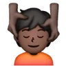 Person Getting Massage: Dark Skin Tone Emoji 💆🏿 image - Samsung style