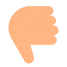Thumbs Down: Medium-Light Skin Tone Emoji 👎🏼 image - Tossface style