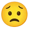 Visage inquiet Emoji 😟 image - Google Noto Color Animated style