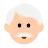 Man: Light Skin Tone, White Hair