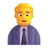 Man Office Worker Emoji 👨‍💼 image - Microsoft 3D Fluent style