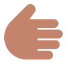 Rightwards Hand: Medium Skin Tone Emoji 🫱🏽 image - Tossface style