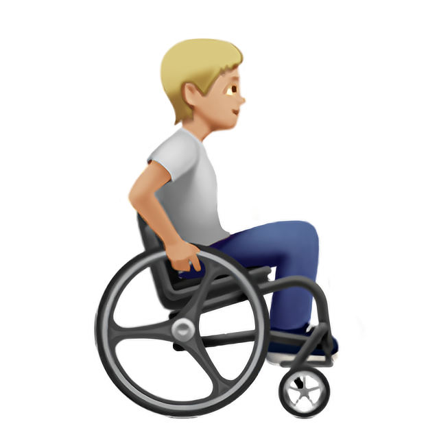 Person In Manual Wheelchair Facing Right: Medium-Light Skin Tone
