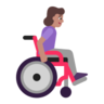 Woman In Manual Wheelchair Facing Right: Medium Skin Tone Emoji 👩🏽‍🦽‍➡️ image - Microsoft Classic 2D style