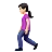 Woman Walking: Light Skin Tone