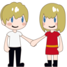 Woman And Man Holding Hands: Light Skin Tone Emoji 👫🏻 image - Emojidex style