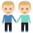 Men Holding Hands: Medium-Light Skin Tone