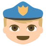 Police Officer: Medium-Light Skin Tone Emoji 👮🏼 image - EmojiTwo style