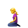 Woman Kneeling Emoji 🧎‍♀️ image - Apple style