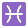 Piscis Emoji ♓ image - Microsoft Classic 2D style