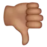 Thumbs Down: Medium Skin Tone Emoji 👎🏽 image - WhatsApp style