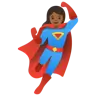 Woman Superhero: Medium-Dark Skin Tone Emoji 🦸🏾‍♀️ image - Google Noto Color style