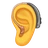 Orecchio con apparecchio acustico