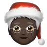 Mx Claus: Dark Skin Tone Emoji 🧑🏿‍🎄 image - Apple style