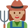 Woman Farmer: Medium Skin Tone Emoji 👩🏽‍🌾 image - Twitter / X (Twemoji) style