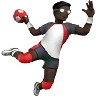 Man Playing Handball: Dark Skin Tone Emoji 🤾🏿‍♂️ image - Apple style