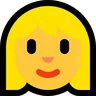 Woman: Blond Hair Emoji 👱‍♀️ image - Microsoft Windows 10 Segoe UI Emoji style
