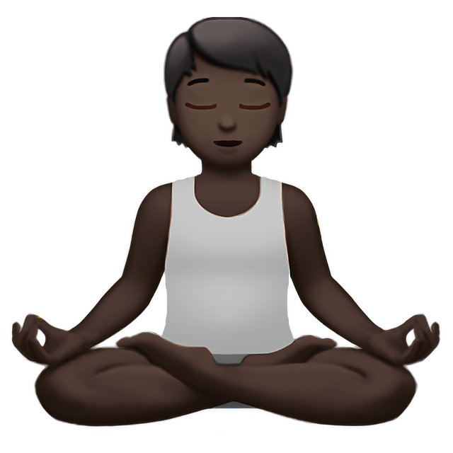 Person In Lotus Position: Dark Skin Tone