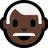Man: Dark Skin Tone, White Hair