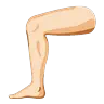 Leg: Light Skin Tone Emoji 🦵🏻 image - Google Noto Color Animated style