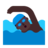 Man Swimming: Dark Skin Tone