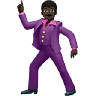 Man Dancing: Dark Skin Tone Emoji 🕺🏿 image - Apple style