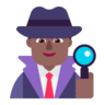 Man Detective: Medium-Dark Skin Tone Emoji 🕵🏾‍♂️ image - Microsoft Classic 2D style