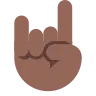 Sign Of The Horns: Medium-Dark Skin Tone Emoji 🤘🏾 image - Tossface style