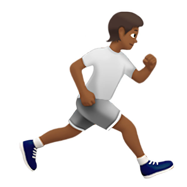 Person Running Facing Right: Medium-Dark Skin Tone