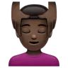 Man Getting Massage: Dark Skin Tone Emoji 💆🏿‍♂️ image - WhatsApp style