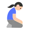 Woman Kneeling: Light Skin Tone Emoji 🧎🏻‍♀️ image - Tossface style
