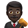 Man Judge: Dark Skin Tone Emoji 👨🏿‍⚖️ image - Apple style