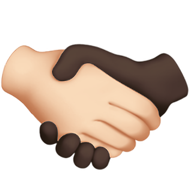 Handshake: Light Skin Tone, Dark Skin Tone