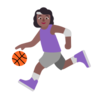 Woman Bouncing Ball: Medium-Dark Skin Tone Emoji ⛹🏾‍♀️ image - Microsoft Classic 2D style