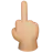 Middle Finger: Medium-Light Skin Tone