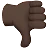 Thumbs Down: Dark Skin Tone
