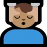 Man Getting Massage: Medium Skin Tone Emoji 💆🏽‍♂️ image - Microsoft Windows 10 Segoe UI Emoji style