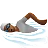 Person Swimming: Medium-Dark Skin Tone