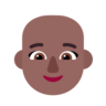 Woman: Medium-Dark Skin Tone, Bald Emoji 👩🏾‍🦲 image - Microsoft Classic 2D style