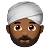 Man Wearing Turban: Medium-Dark Skin Tone